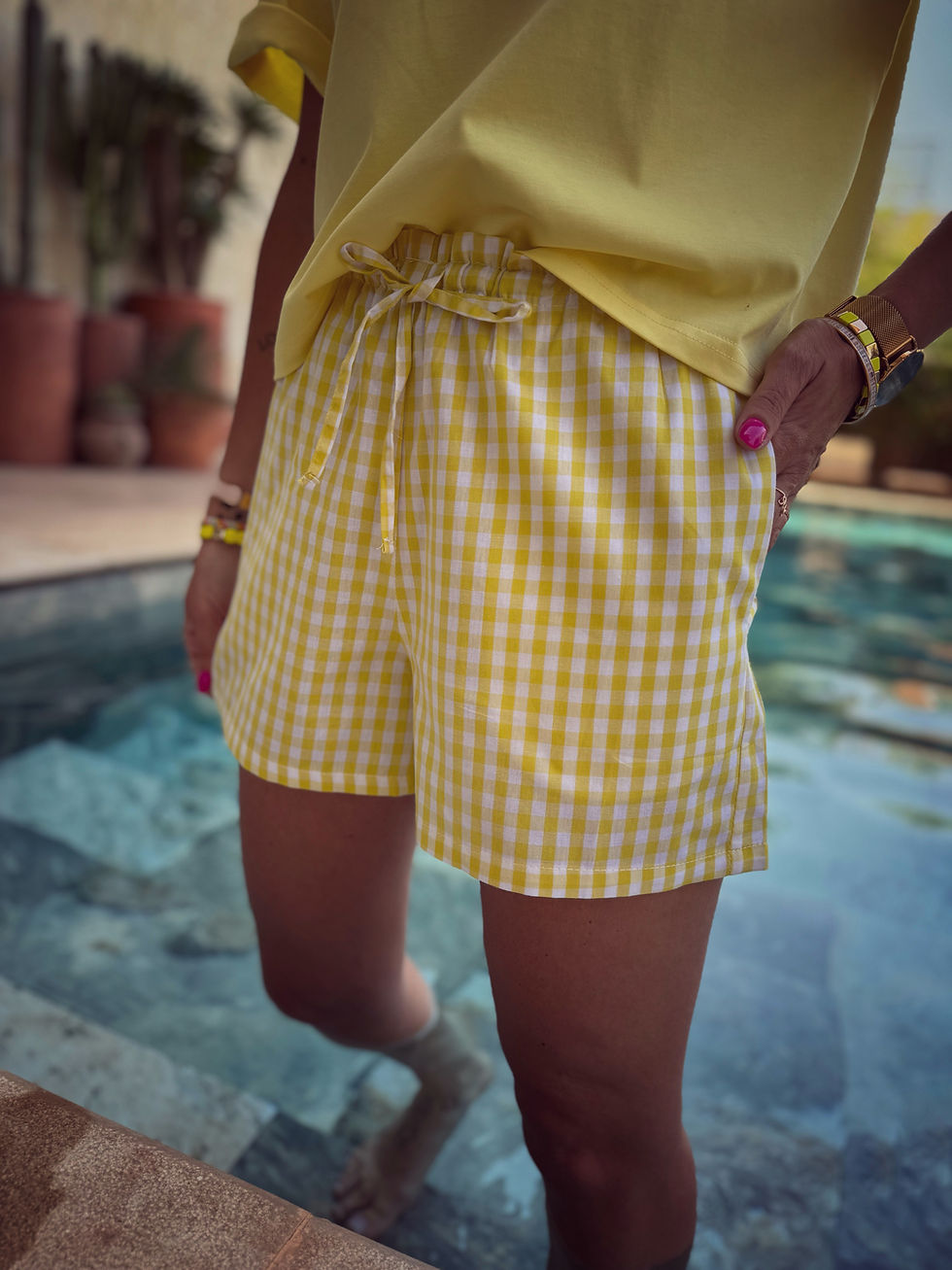 Miniature : Short vichy jaune 711 