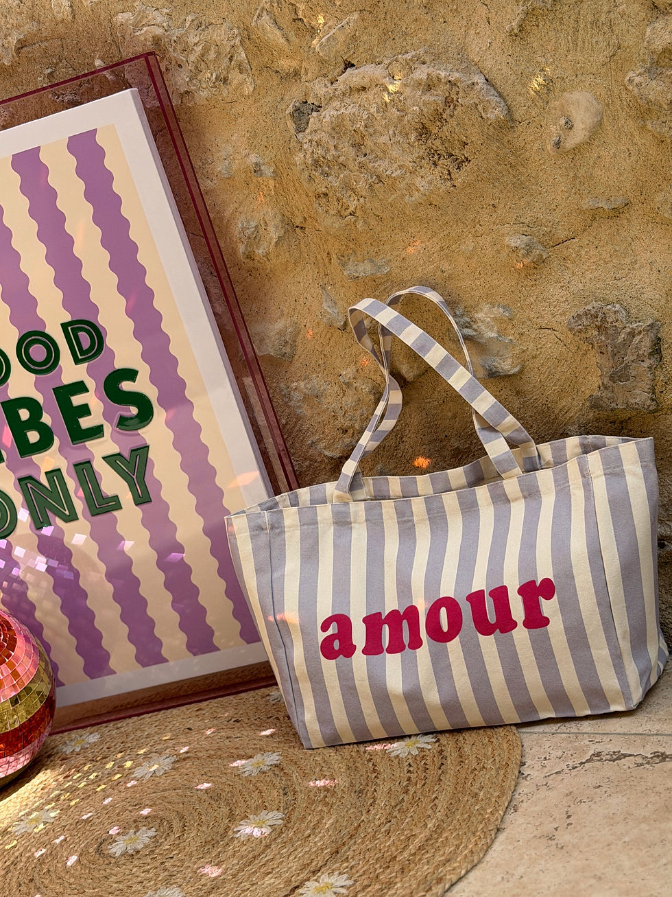 Miniature : Cabas Amour lilas 