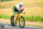 Tina Christmann racing a LIOS bike at the British Middle Distance triathlon championship