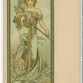 Carte Illustrateur Alphonse Mucha