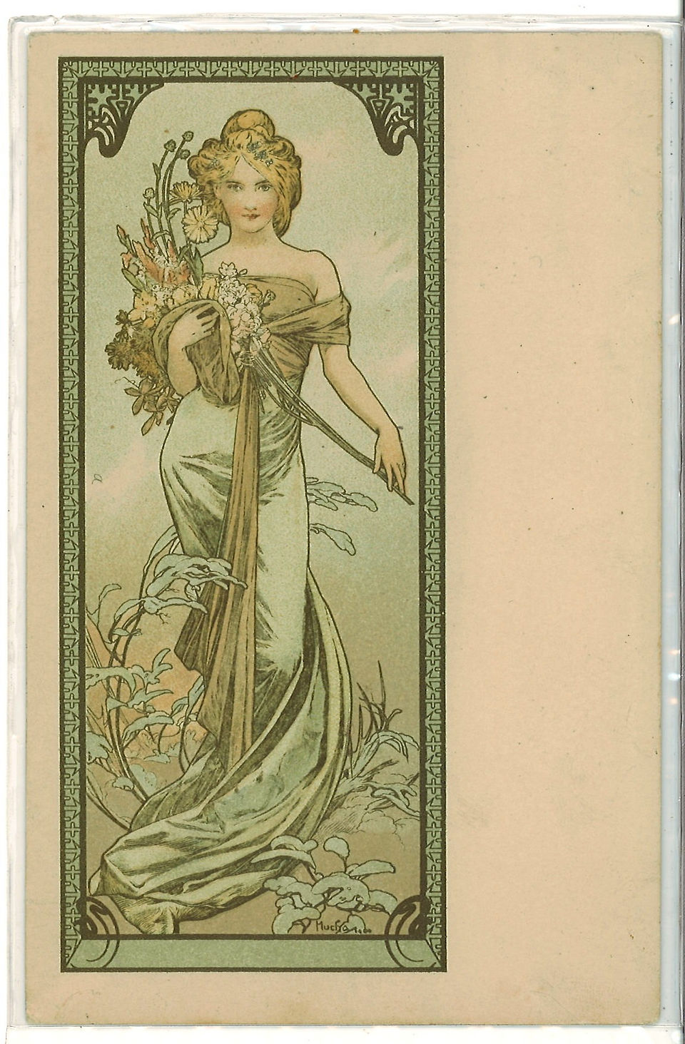 Carte Illustrateur Alphonse Mucha