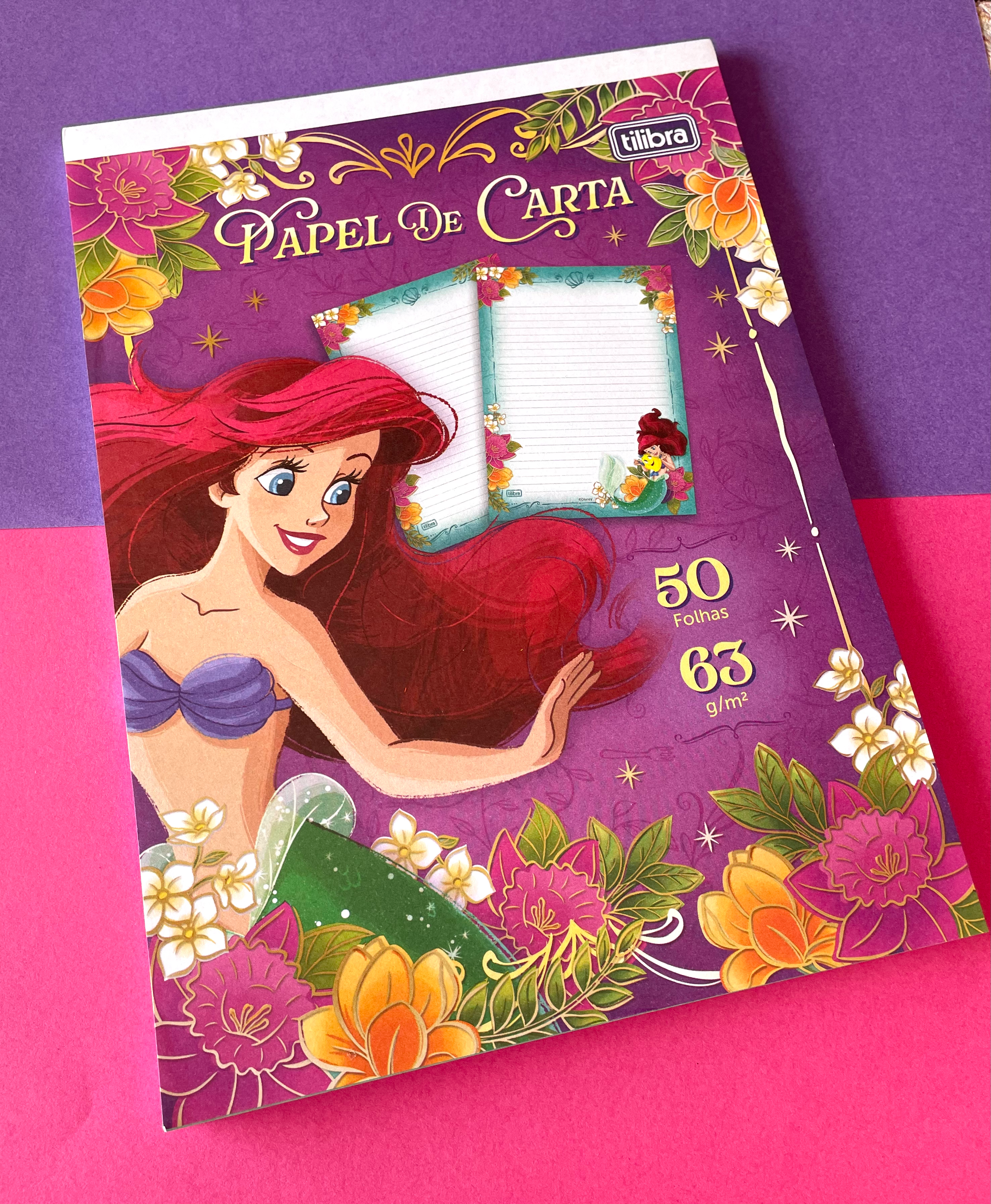 Bloco papel de carta princesas 