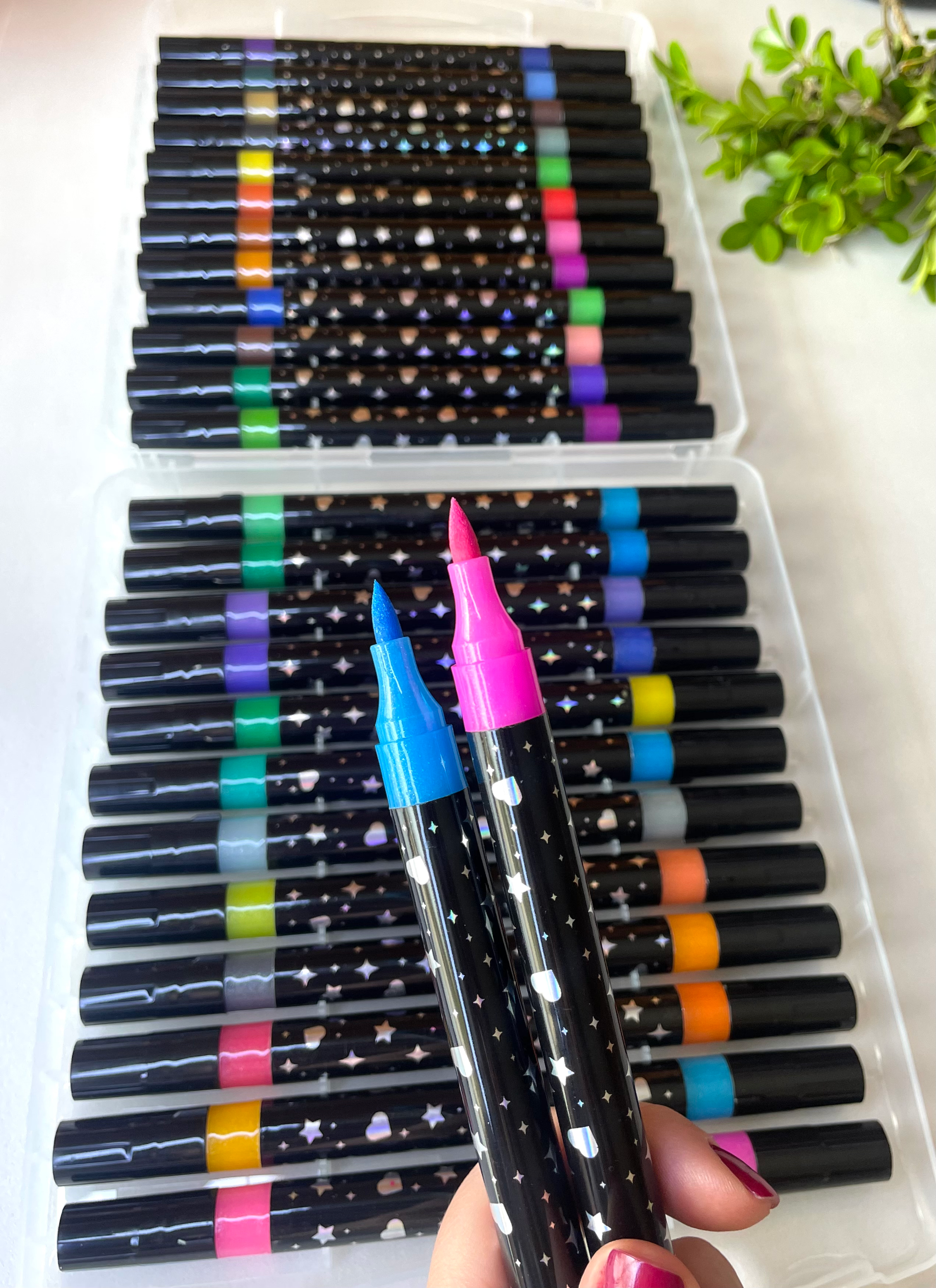 Kit marcador glitter 48 cores