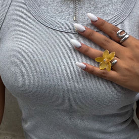 pendentif inspiré de fleur japonaise ikebana