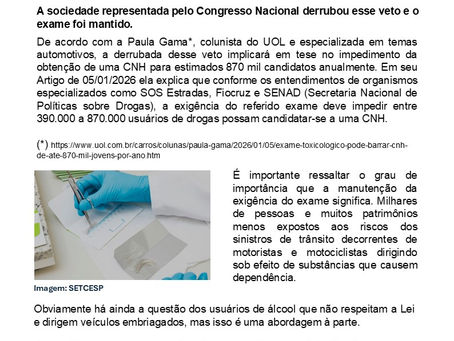 Exame Toxicológico Global