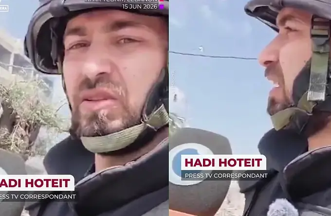 Momento de terror: periodista sufre brutal ataque en vivo mientras transmitía desde el Líbano