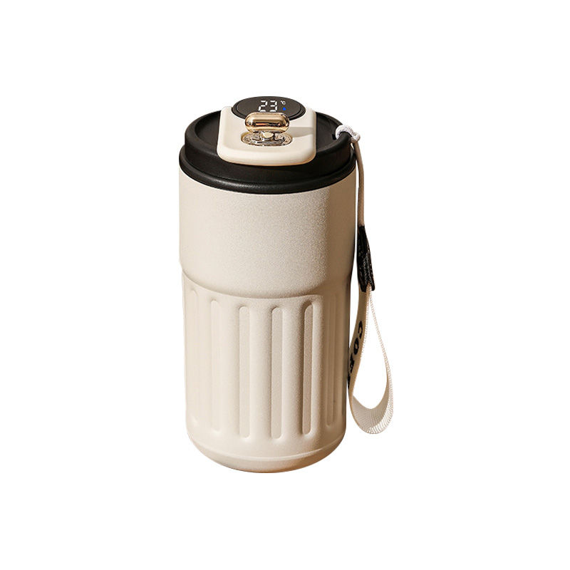Miniatura: Garrafa térmica de 450ml com visor inteligente de temperatura, feita em aço inox