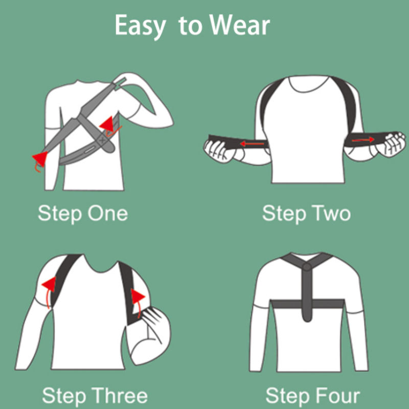 Miniatura: Adjustable Back Shoulder Posture Corrector Belt Clavicle Spine Support Reshape Y