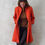 Thumbnail: the ganz coat in burnt orange wool crêpe