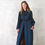 Thumbnail: the long frink in bottle green wool boucle