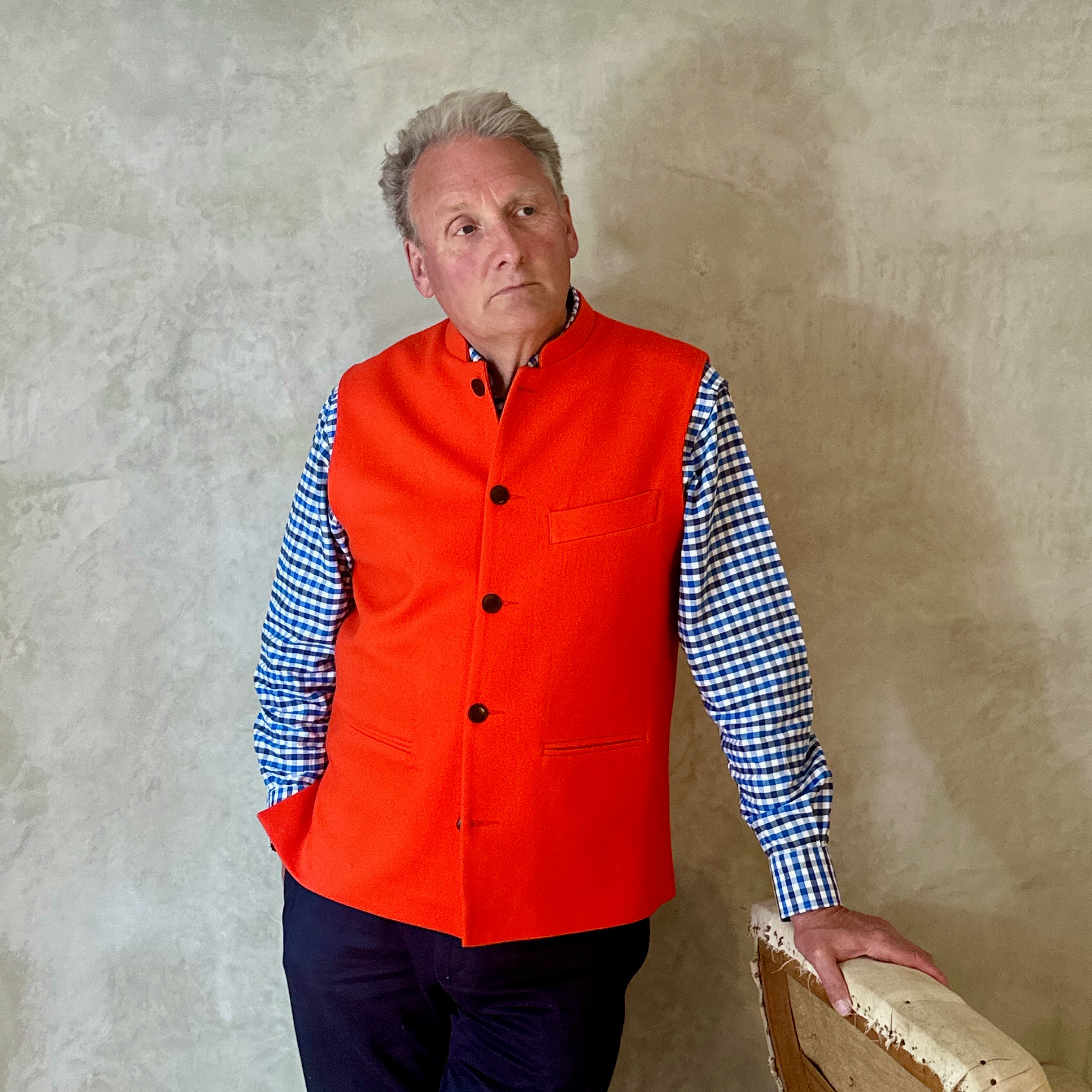 Orange Wool Gilet