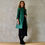 Thumbnail: the ganz coat in emerald flower brocade