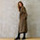 Thumbnail: the long frink in golden brown, black and camel bouclé