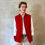 Thumbnail: Dark Scarlet Merino Melton Waistcoat