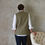 Thumbnail: Classic Cut Khaki Mid-Weight Irish Linen Waistcoat