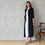 Thumbnail: the brett coat in navy, black and white cotton mix boucle
