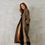 Thumbnail: the long frink in golden brown, black and camel bouclé
