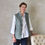 Thumbnail: Tailored Waistcoat in Sage Green Silk Linen