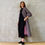 Thumbnail: the delany coat in pink-grey tiger eye tweed