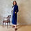 Thumbnail: Hourglass Coat in Navy Cotton Boucle