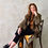Thumbnail: the long frink in golden brown, black and camel bouclé