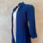 Hourglass Coat in Navy Cotton Boucle
