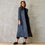 Thumbnail: the biffin in blue-black basketweave bouclé