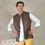 Thumbnail: Brown-Black Herringbone Lambswool-Cashmere Mix Waistcoat