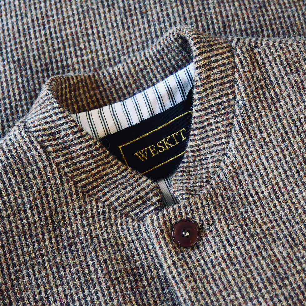Classic Cut Waistcoat in Small Brown Lovat Check