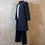 Thumbnail: Dark Navy Brocade Trapeze Coat