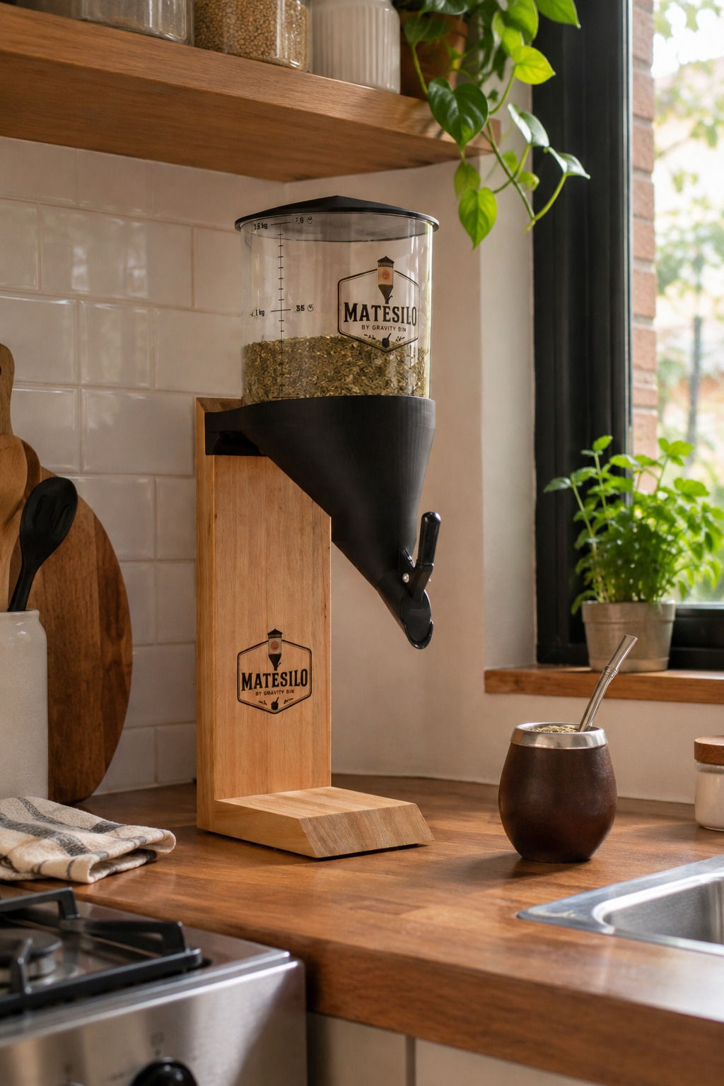 Matesilo Dispenser de Yerba por Gravedad