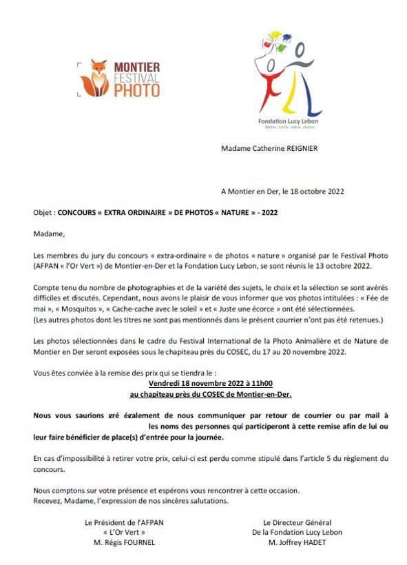 Courrier Concours Montier
