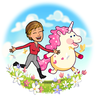 En pleine forme avec ma licorne ! Mon avatar sur mon blog Psycho & Photos ! Catherine Régnier