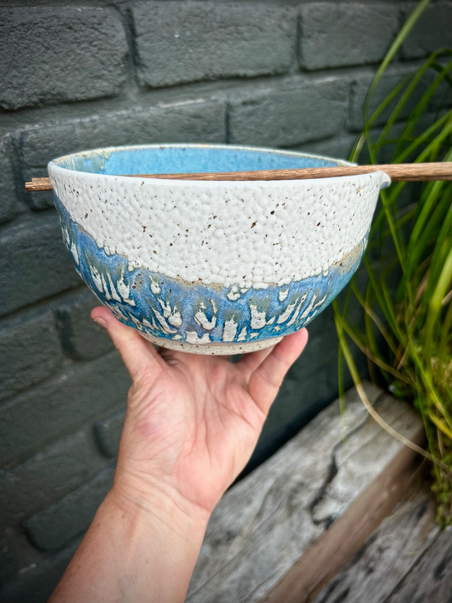 Noodle Bowl | Summer | White Stoneware