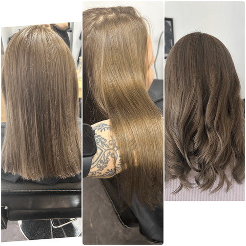 glatte und lockige Haare