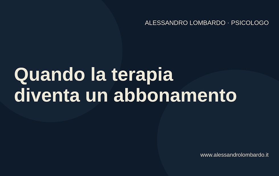 Una psicoterapia in abbonamento