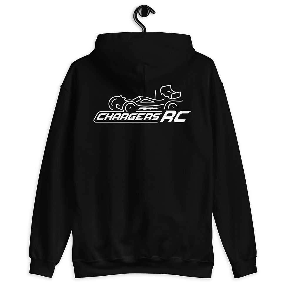 Thumbnail: Chargers RC - Racer Logo Hoodie (Front & Back - White Logo)