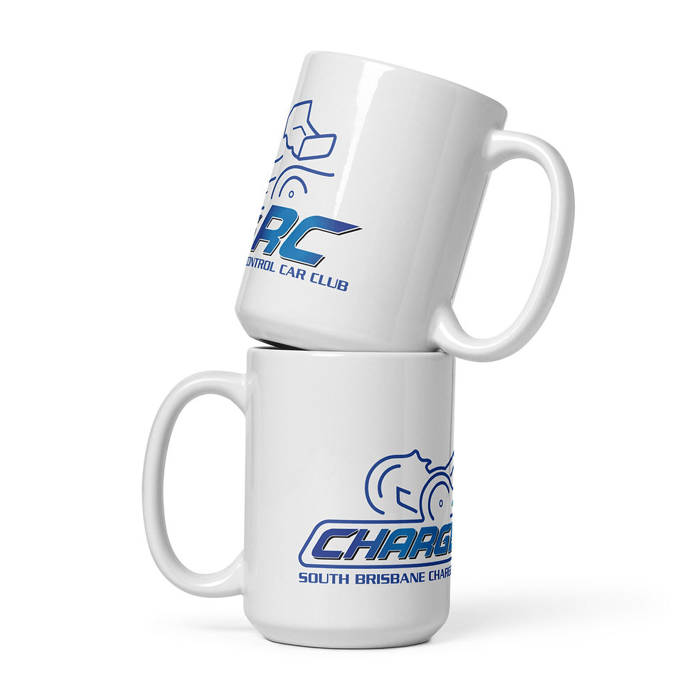 Thumbnail: Chargers RC - Racer Logo White glossy mug
