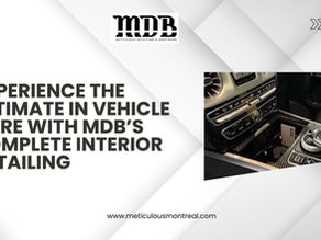 Experience the ultimate in vehicle care with MDB’s complete interior detailing