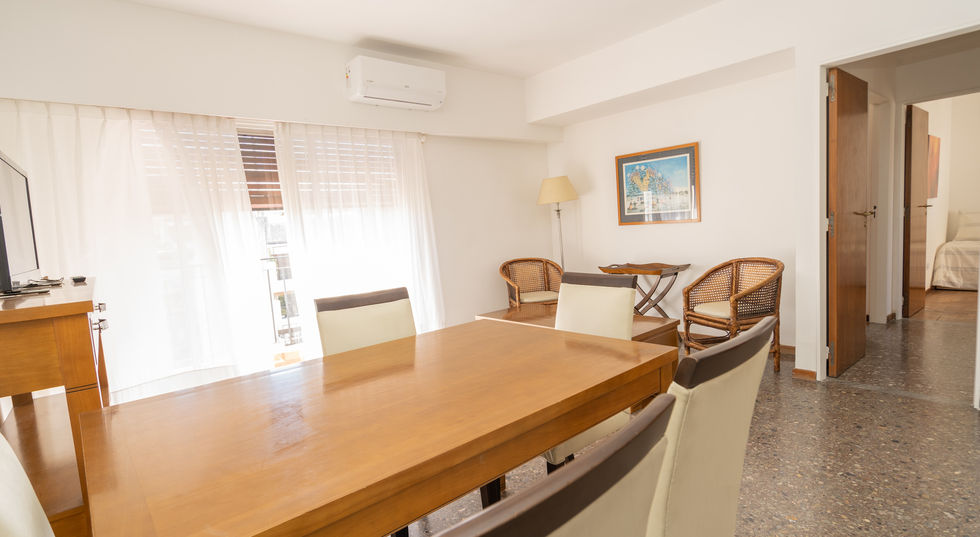 Dining area with wooden table in 2-bedroom apartment in Belgrano Buenos Aires