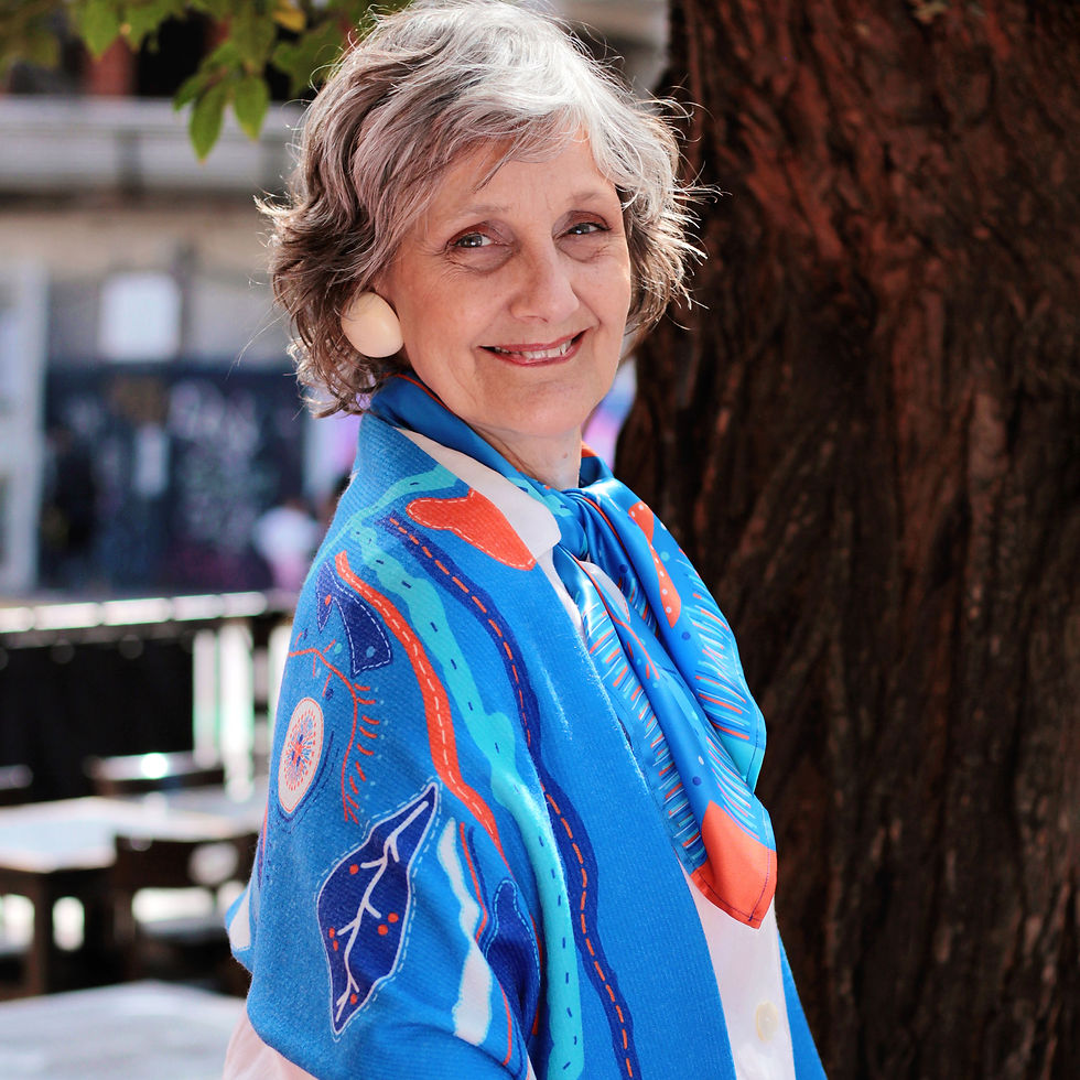 Miniatura: Abrazar la Sabia - Foulard de abrigo Azul