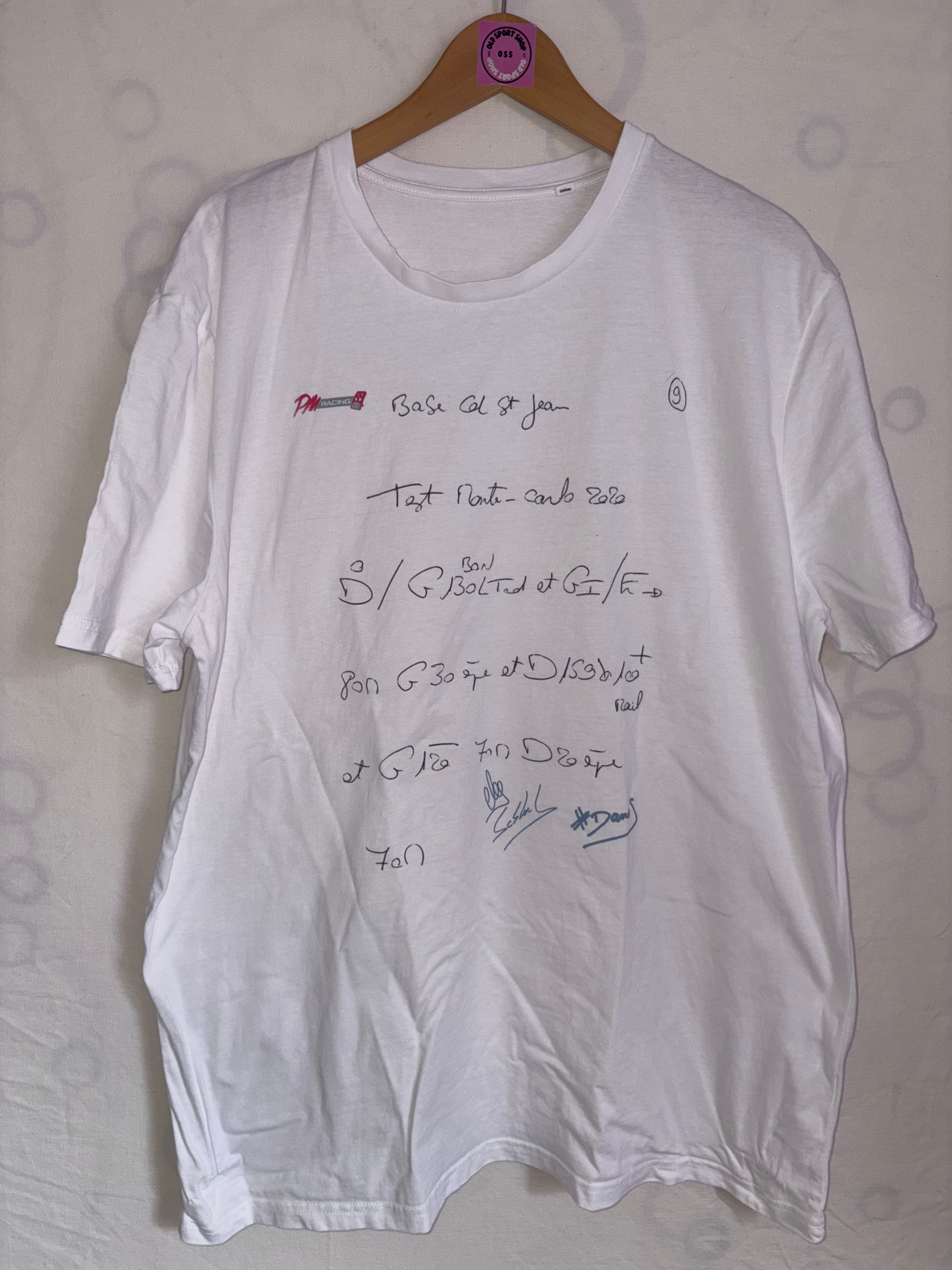 T-shirt rallye Notes Rallye Monte Carlo 2020 WRC Loeb Elena