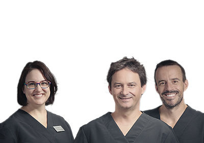 Doctores del equipo de la clínica de estética dental del Rey.