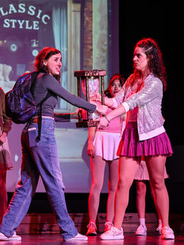 Pictured Foreground: Tati Utvic, Mary Hussey 

Pictured Background: Freaky Friday Ensemble 