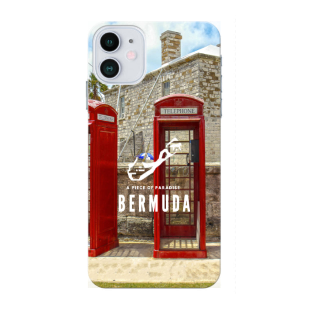 Silver Red Graphic Phone Case