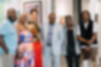 Hasaan Kirkland, Jazmyn Scott, Mel Isidor, B. Curtis Grayson III, Rubin Quarcoopome, and Mohamed Gabriel at the opening reception.