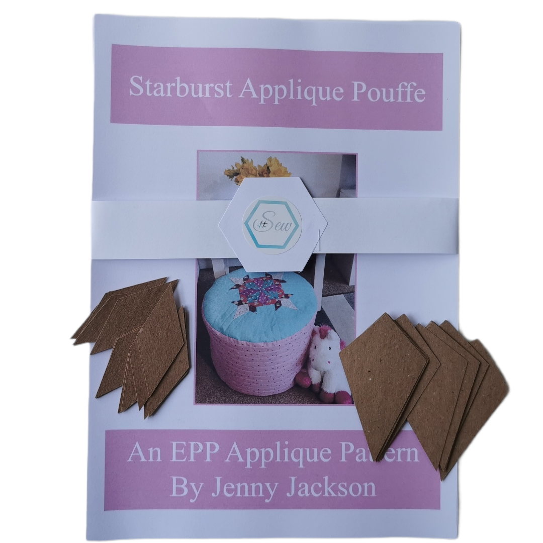 Starburst Applique Pouffe Paper Patten and Paper Pieces ONLY