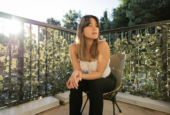 woman looking to the side