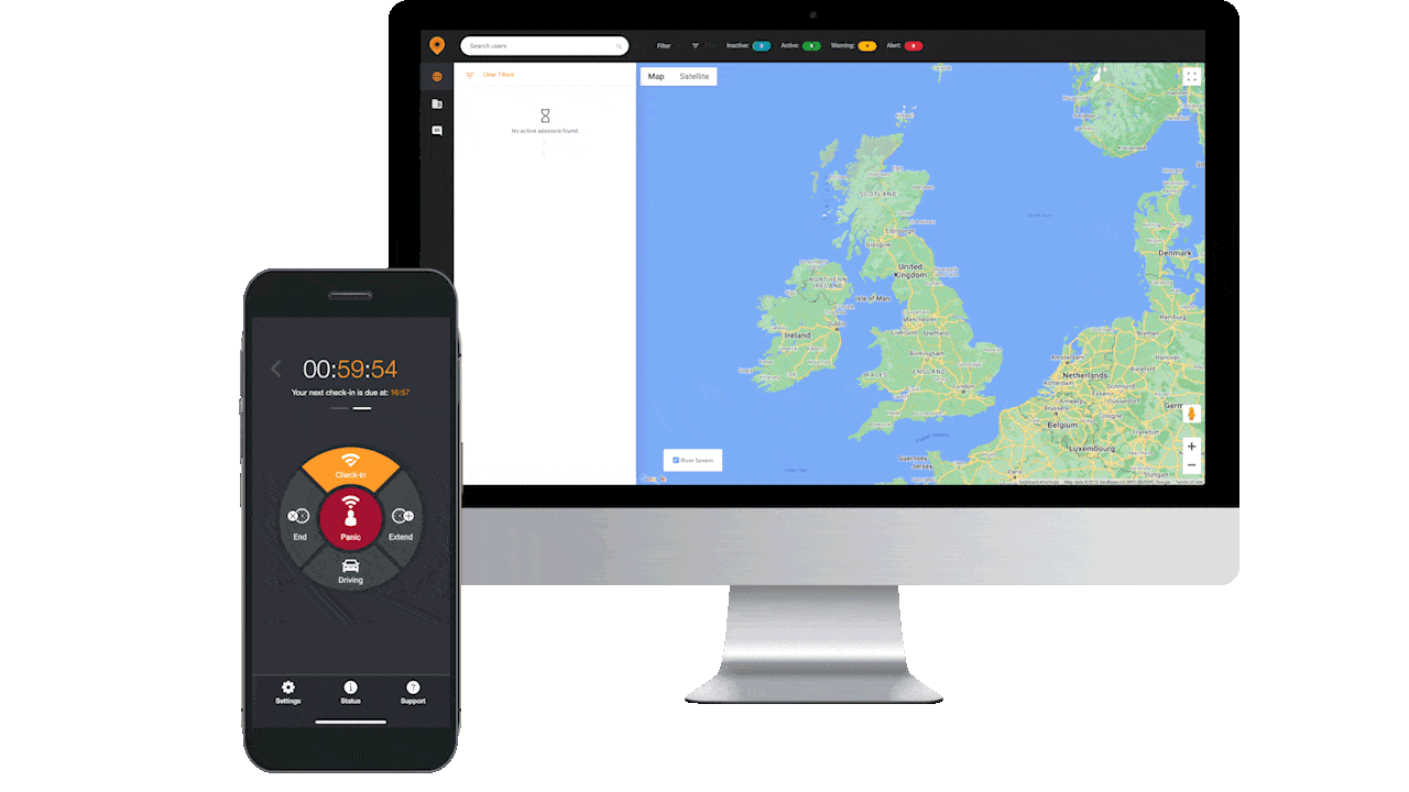 Staysafe Hub Panic mode activation.gif