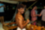 Gay Colombia vacation catamaran dinner cruise with a sexy gay bartender